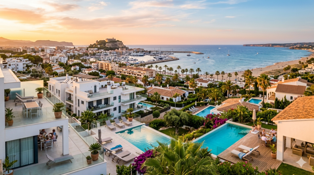 Alojamientos de alquiler vacacional en Dénia con apartamentos, villas y ambiente mediterráneo