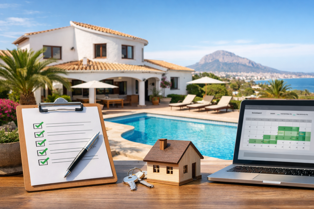 Propiedad vacacional en Dénia con piscina y checklist para elegir agencia de alquiler vacacional